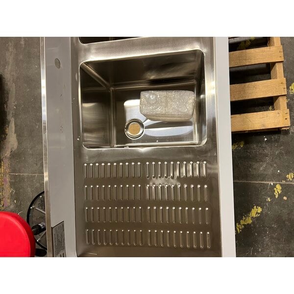 Scratch and Dent Advance Tabco SLB-64C 72" x 18" Four Compartment Bar Sink with Two 12" Drainboards