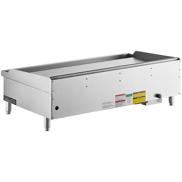 Scratch and Dent Vulcan VCRG48-T1 Natural Gas 48" Countertop Griddle with Snap-Action Thermostatic Controls - 100,000 BTU
