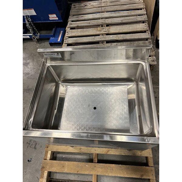 Scratch and Dent Regency 18" x 24" Underbar Ice Bin with 7 Circuit Post-Mix Cold Plate, Bottle Holders, and Sliding Lid - 51 lb.