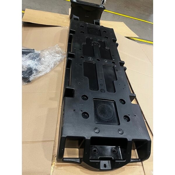 Scratch and Dent Cambro VBRL6110 Black 6' Versa Food / Salad Bar with Standard Casters - Low Height