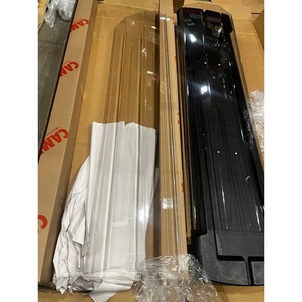 Scratch and Dent Cambro VBRL6110 Black 6' Versa Food / Salad Bar with Standard Casters - Low Height