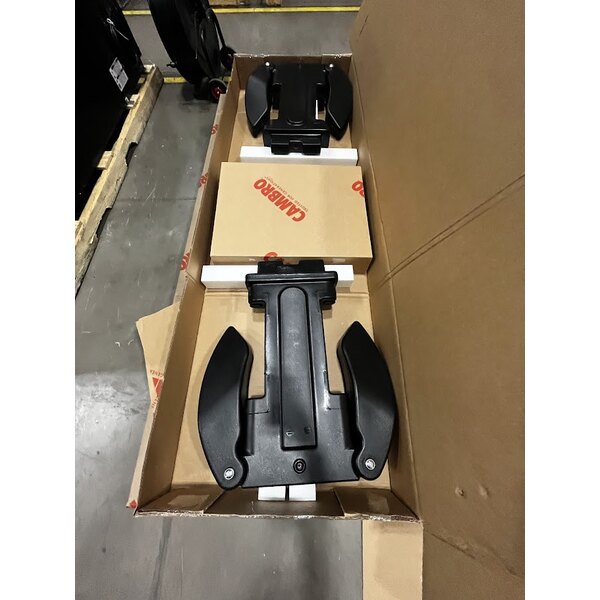 Scratch and Dent Cambro VBRL6110 Black 6' Versa Food / Salad Bar with Standard Casters - Low Height