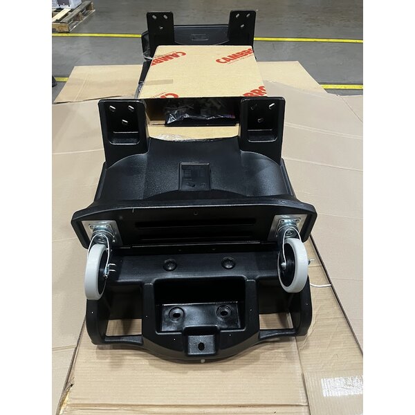 Scratch and Dent Cambro VBRL6110 Black 6' Versa Food / Salad Bar with Standard Casters - Low Height