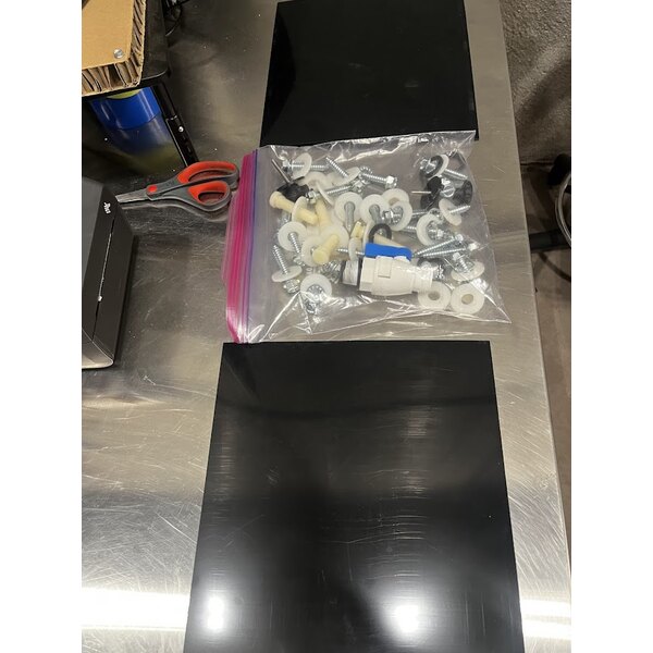 Scratch and Dent Cambro VBRL6110 Black 6' Versa Food / Salad Bar with Standard Casters - Low Height