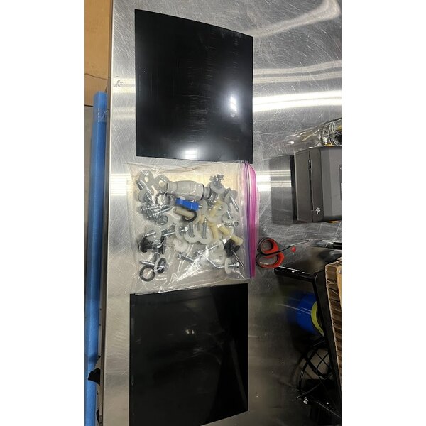 Scratch and Dent Cambro VBRL6110 Black 6' Versa Food / Salad Bar with Standard Casters - Low Height