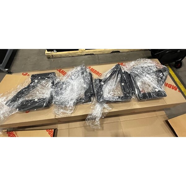 Scratch and Dent Cambro VBRL6110 Black 6' Versa Food / Salad Bar with Standard Casters - Low Height