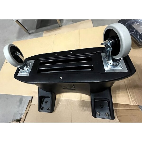 Scratch and Dent Cambro VBRL6110 Black 6' Versa Food / Salad Bar with Standard Casters - Low Height