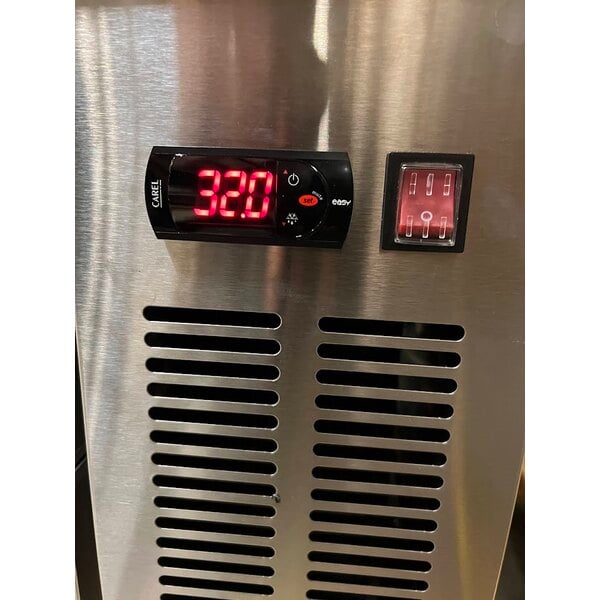 Scratch and Dent Cooking Performance Group G60T-NG(CPG) 60" Gas Countertop Griddle with Thermostatic Controls and 60", 2 Drawer Refrigerated Chef Base - 150,000 BTU