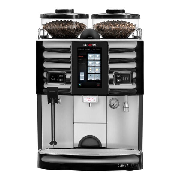 Scratch and Dent Schaerer Coffee Art Plus 040381-00090EUS Touchscreen Super Automatic Espresso Machine with 2 Hoppers - 208V