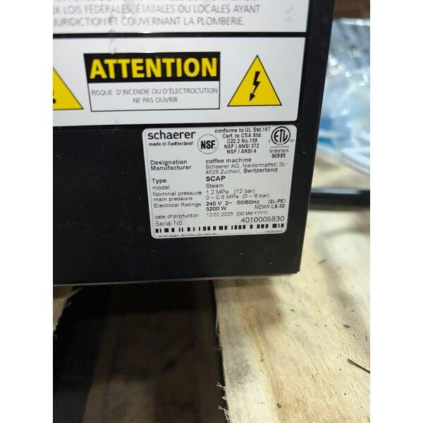 Scratch and Dent Schaerer Coffee Art Plus 040381-00090EUS Touchscreen Super Automatic Espresso Machine with 2 Hoppers - 208V