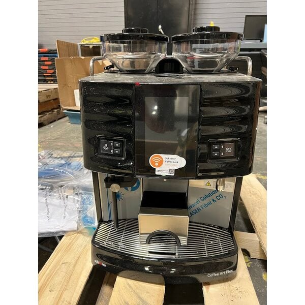 Scratch and Dent Schaerer Coffee Art Plus 040381-00090EUS Touchscreen Super Automatic Espresso Machine with 2 Hoppers - 208V