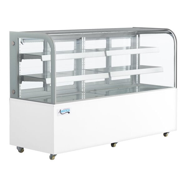 Scratch and Dent Avantco BC-72-HC 72" Curved Glass White Refrigerated Bakery Display Case