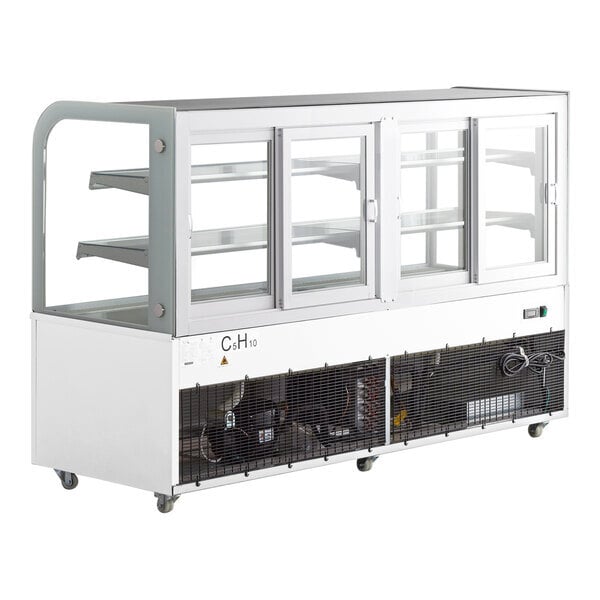 Scratch and Dent Avantco BC-72-HC 72" Curved Glass White Refrigerated Bakery Display Case