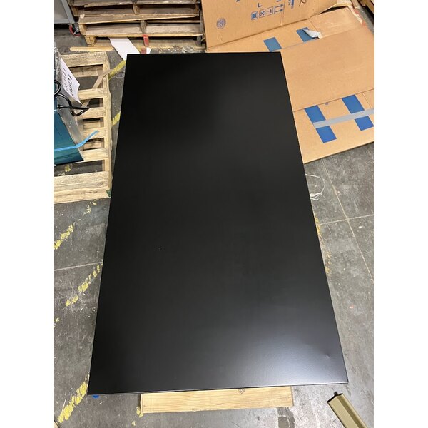 Scratch and Dent True TBB24-48-2S-Z1-BST-B-1 48 1/8" Black Solid Door Back Bar Refrigerator with Black Sub Top and LED Lighting