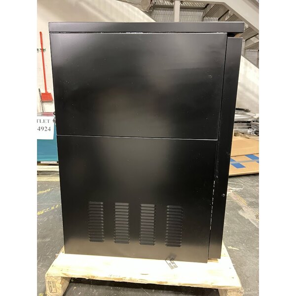 Scratch and Dent True TBB24-48-2S-Z1-BST-B-1 48 1/8" Black Solid Door Back Bar Refrigerator with Black Sub Top and LED Lighting