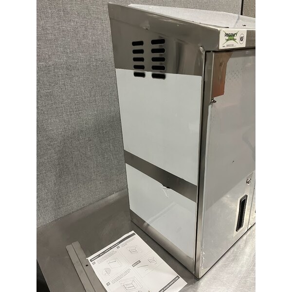 Scratch and Dent Regency 24" Stainless Steel Wall Cabinet with Hinged Doors