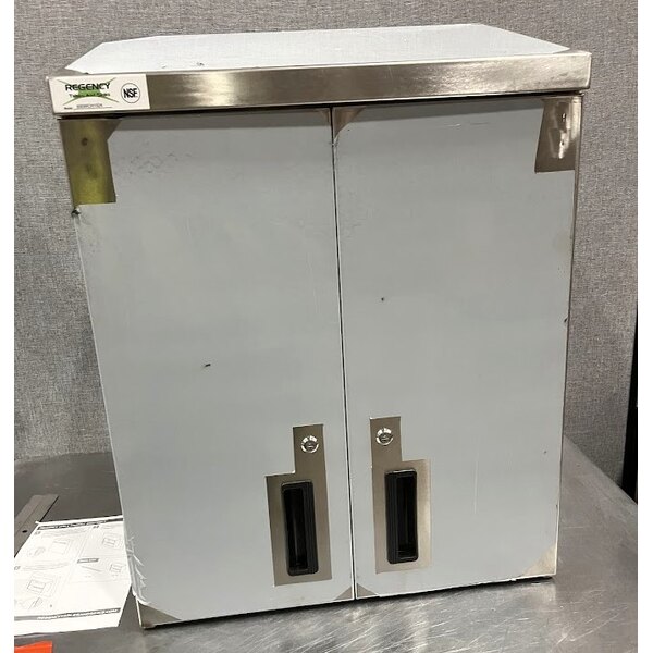 Scratch and Dent Regency 24" Stainless Steel Wall Cabinet with Hinged Doors
