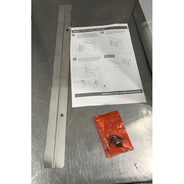 Scratch and Dent Regency 24" Stainless Steel Wall Cabinet with Hinged Doors