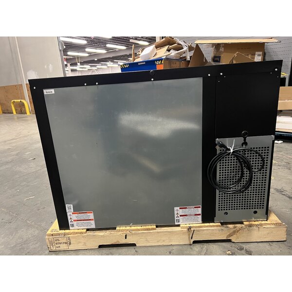 Scratch and Dent True TBB24-48-2G-Z1-BST-B-1 48 1/8" Black Glass Door Back Bar Refrigerator with Black Sub Top and LED Lighting