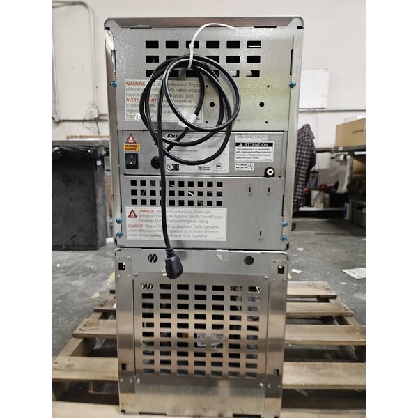 Scratch and Dent Follett 7UC114A-HW-NF-ST-00 Champion 7 Series Air-Cooled Chewblet Undercounter Ice Maker and Hot / Ambient Water Dispenser with 7 lb. Bin - 115V, 100 lb.