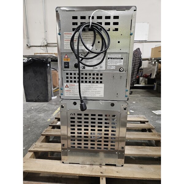 Scratch and Dent Follett 7UC114A-HW-NF-ST-00 Champion 7 Series Air-Cooled Chewblet Undercounter Ice Maker and Hot / Ambient Water Dispenser with 7 lb. Bin - 115V, 100 lb.