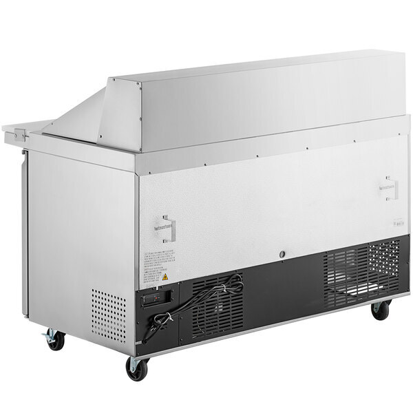 Scratch and Dent Avantco SS-PT-60M-HC 60" 2 Door Mega Top Stainless Steel Refrigerated Sandwich Prep Table