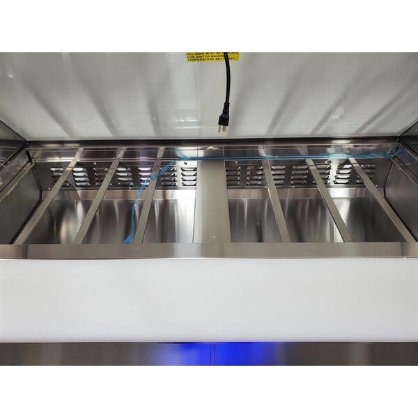 Scratch and Dent Avantco SS-PT-60M-HC 60" 2 Door Mega Top Stainless Steel Refrigerated Sandwich Prep Table