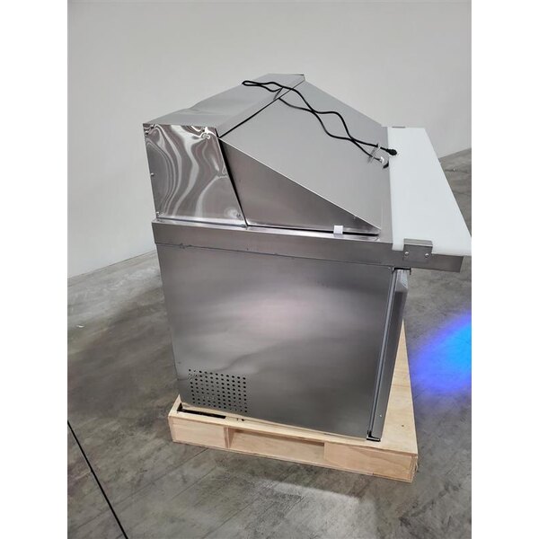 Scratch and Dent Avantco SS-PT-60M-HC 60" 2 Door Mega Top Stainless Steel Refrigerated Sandwich Prep Table