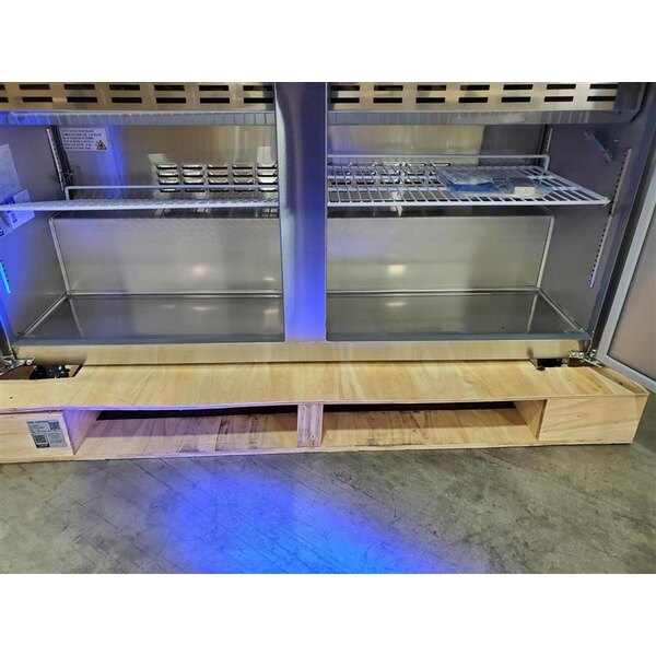 Scratch and Dent Avantco SS-PT-60M-HC 60" 2 Door Mega Top Stainless Steel Refrigerated Sandwich Prep Table