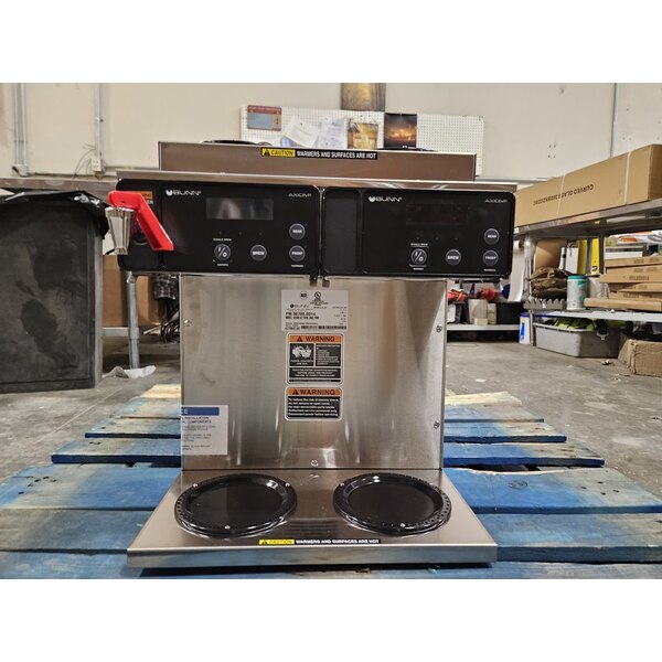 Scratch and Dent Bunn 38700.0014 Axiom 4/2 Twin 12 Cup Automatic Coffee Brewer with 4 Upper and 2 Lower Warmers - 120/208-240V