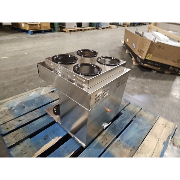 Scratch and Dent Bunn 38700.0014 Axiom 4/2 Twin 12 Cup Automatic Coffee Brewer with 4 Upper and 2 Lower Warmers - 120/208-240V