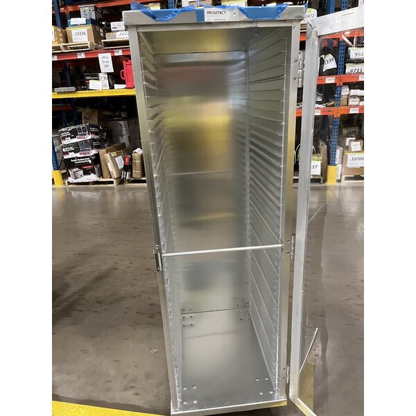 Scratch and Dent Regency 40 Pan End Load Enclosed Bun / Sheet Pan Rack with Clear Acrylic Door - Welded