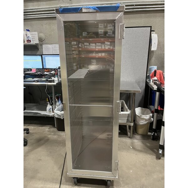 Scratch and Dent Regency 40 Pan End Load Enclosed Bun / Sheet Pan Rack with Clear Acrylic Door - Welded