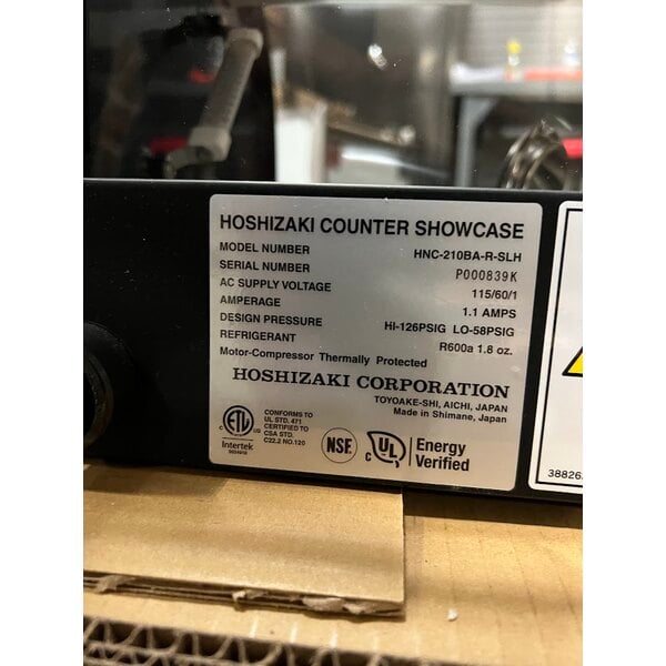 Scratch and Dent Hoshizaki HNC-210BA-R-SLH Curved Glass Refrigerated Sushi Display Case 83" - Right Side Compressor