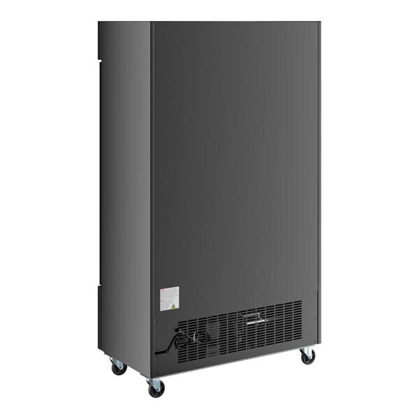 Scratch and Dent Avantco GDC-40-HC 48" Black Customizable Swing Glass Door Merchandiser Refrigerator with LED Lighting