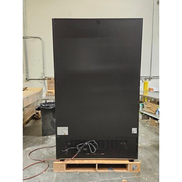 Scratch and Dent Avantco GDC-40-HC 48" Black Customizable Swing Glass Door Merchandiser Refrigerator with LED Lighting