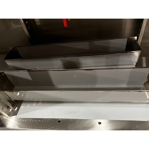 Scratch and Dent Regency 74" Standard Stainless Steel Portable Bar with Two Removable Speed Rails, Ice Bin, and Removable Ice Bin Cover