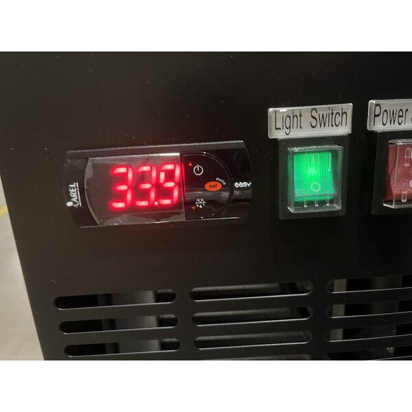 Scratch and Dent Avantco UDD-2-HC Black Kegerator / Beer Dispenser with (1) 2 Tap Tower - (2) 1/2 Keg Capacity