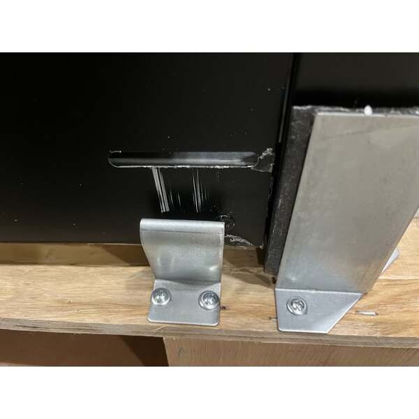 Scratch and Dent Avantco UDD-2-HC Black Kegerator / Beer Dispenser with (1) 2 Tap Tower - (2) 1/2 Keg Capacity