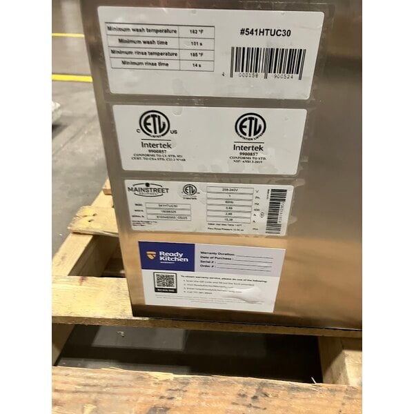 Scratch and Dent MainStreet Equipment HTUC High-Temperature Undercounter Dishwasher - 208V/240V, 1 Phase