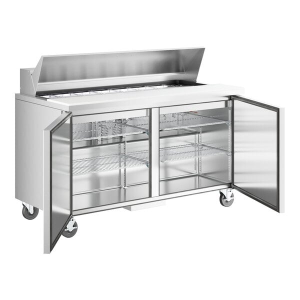 Scratch and Dent True TSSU-60-16-HC 60 3/8" 2 Door Refrigerated Sandwich Prep Table