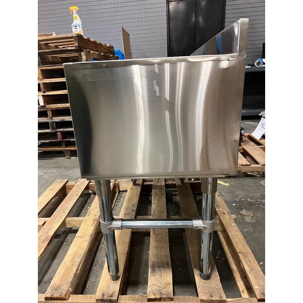 Scratch and Dent Regency 18" x 36" Underbar Ice Bin with 7 Circuit Post-Mix Cold Plate and Bottle Holders - 79 lb.