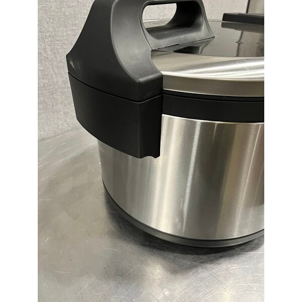 Scratch and Dent Avantco RCSB90 90 Cup (45 Cup Raw) Digital Electric Rice Cooker / Warmer with Hinged Lid - 240V, 2,500W