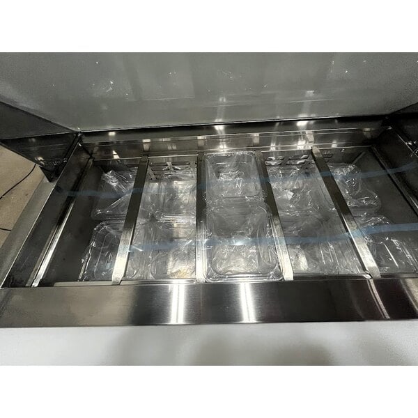 Scratch and Dent Avantco ZPT-36-FB-HC 36" 2 Door Front Breathing Cutting Top Refrigerated Sandwich Prep Table