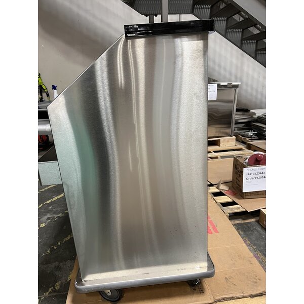 Scratch and Dent Regency 74" Standard Stainless Steel Portable Bar with Two Removable Speed Rails, Ice Bin, and Removable Ice Bin Cover