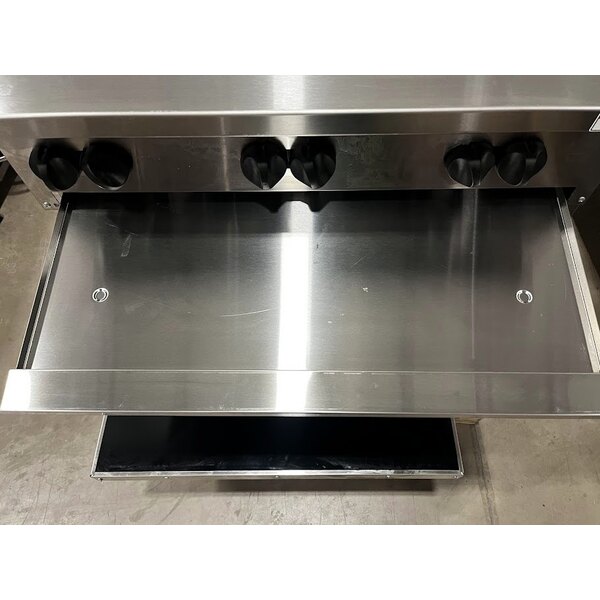 Scratch and Dent Vulcan 36C-6BP Endurance 6 Burner 36" Liquid Propane Range with Convection Oven Base - 215,000 BTU