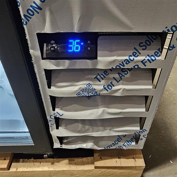 Scratch and Dent Beverage-Air B48HC-1-G-B 48" Black Underbar Height Glass Door Back Bar Refrigerator