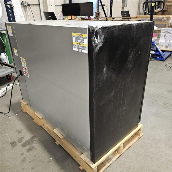 Scratch and Dent Beverage-Air B48HC-1-G-B 48" Black Underbar Height Glass Door Back Bar Refrigerator