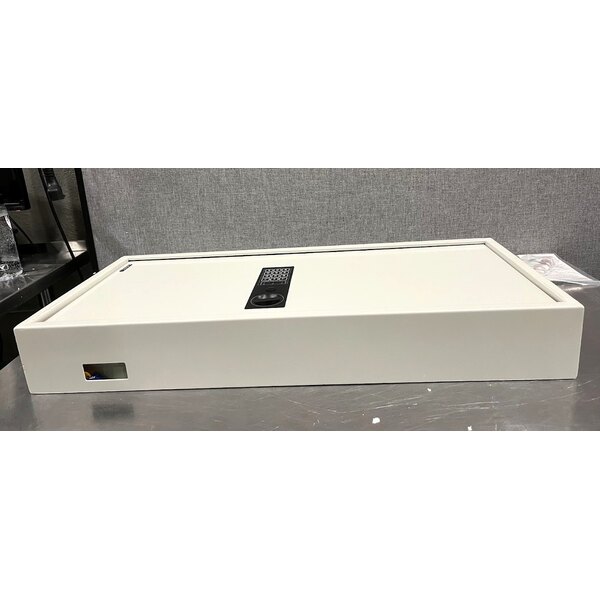 Scratch and Dent Barska AX13368 15 11/16" x 4 3/4" x 34" White Steel Wall-Mount 240-Key Cabinet / Safe with Digital Keypad and Key Lock