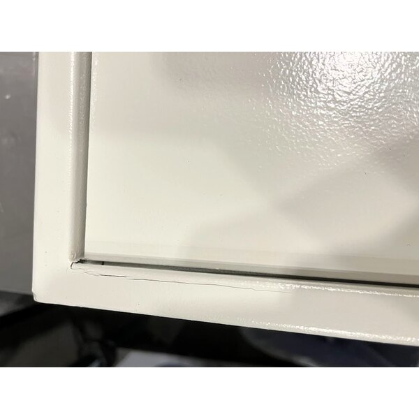 Scratch and Dent Barska AX13368 15 11/16" x 4 3/4" x 34" White Steel Wall-Mount 240-Key Cabinet / Safe with Digital Keypad and Key Lock